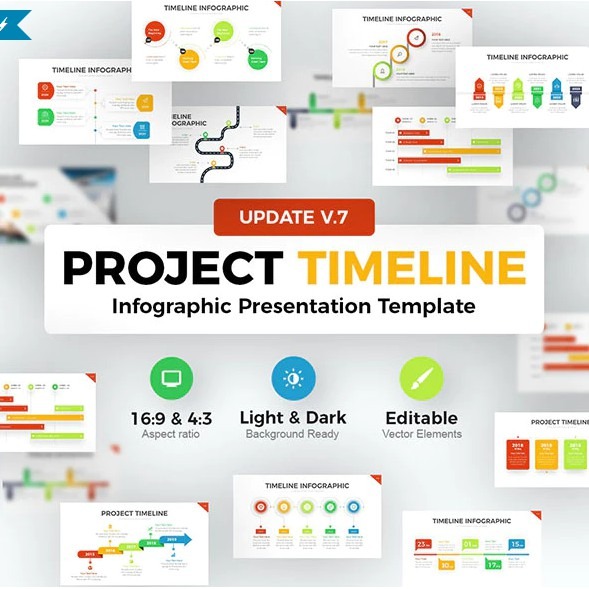 Project Timeline PowerPoint Template V7