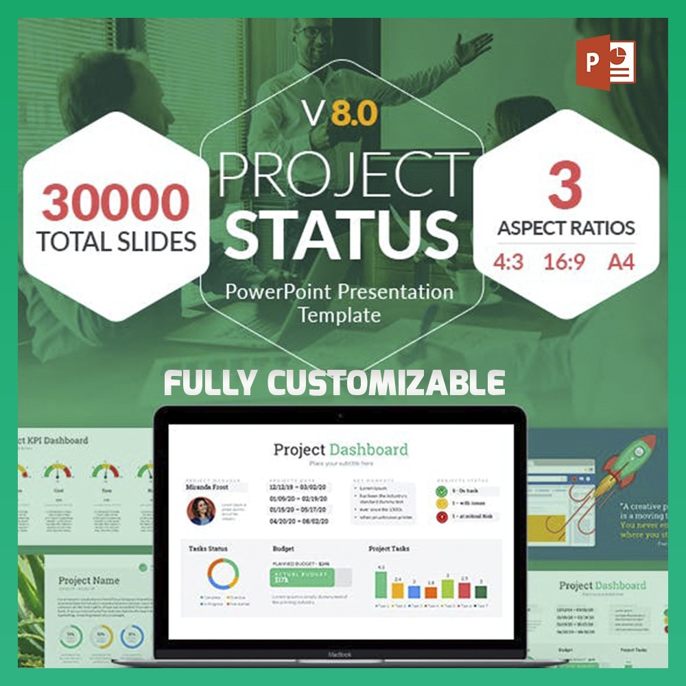 30,000 Project Status PowerPoint Presentation Template-趋势跟踪之道