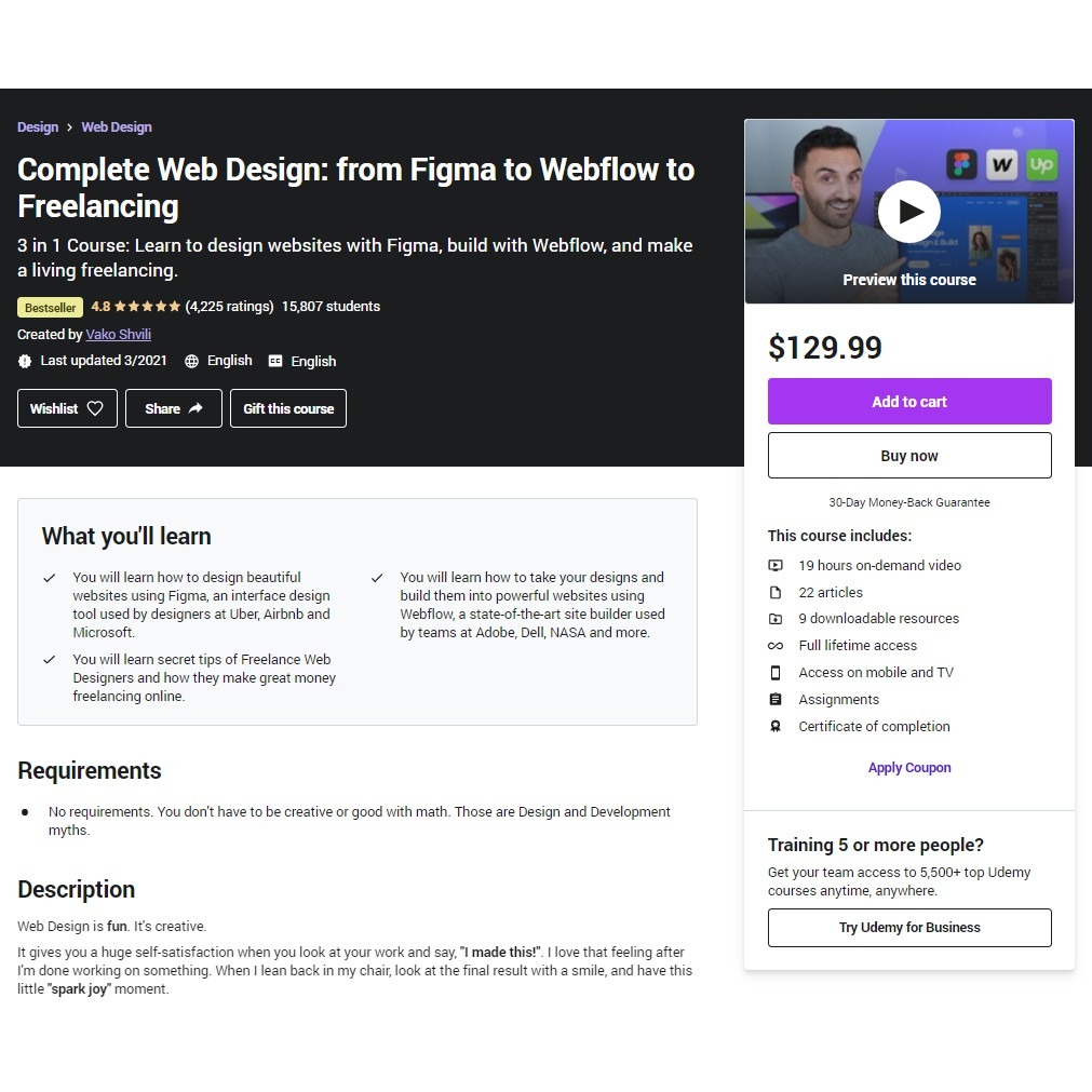 Udemy - Complete Web Design from Figma to Webflow to Freelancing