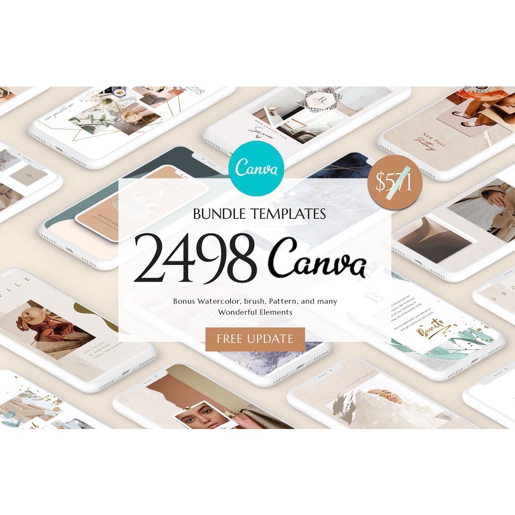 2498+ CANVA Bundle Social Media Pack MEGA BEST BUNDLE-趋势跟踪之道