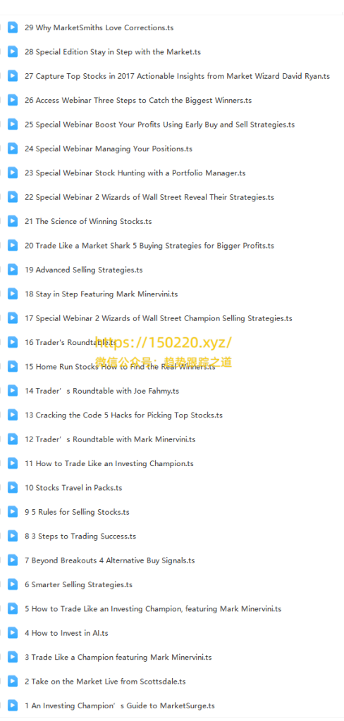 图片[2]-IBD MarketSurge Resources Webinars MarketSurge Classics 经典研讨会29个高清教学视频 中英字幕-TheTrendFollowing