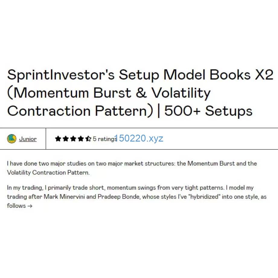 SprintInvestor’s Setup Model Books X2 (Momentum Burst & Volatility Contraction Pattern)-TheTrendFollowing