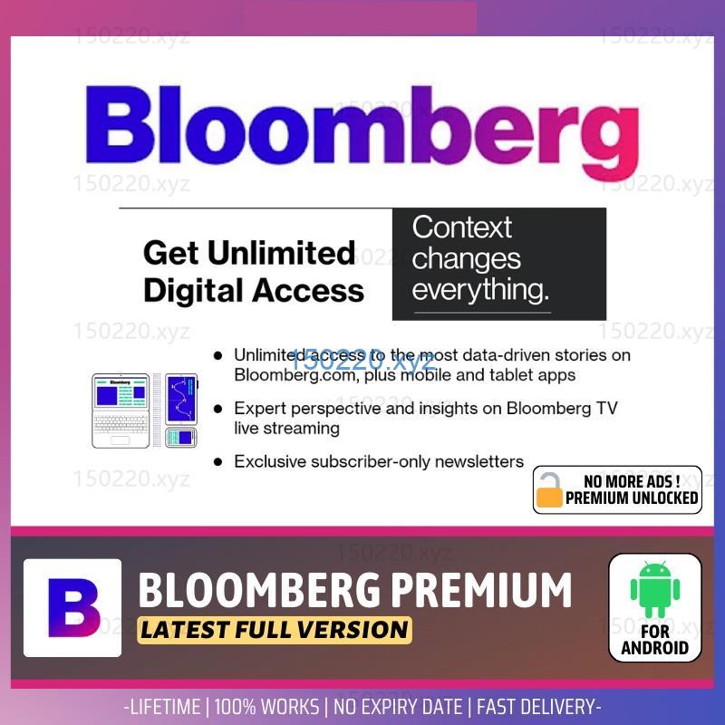 Bloomberg Premium 2024 Financial News Full Version Unlocked Lifetime 100% Works