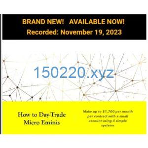 Dr.Stoxx - HOW TO DAY-TRADE MICRO EMINIS 4 Complete Trading Systems-TheTrendFollowing