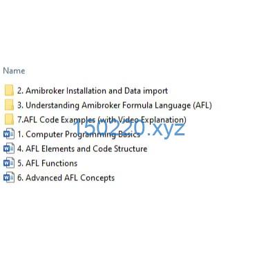 图片[2]-Trading Tuitions - Mastering Amibroker Formula Language (AFL)-趋势跟踪之道Pro