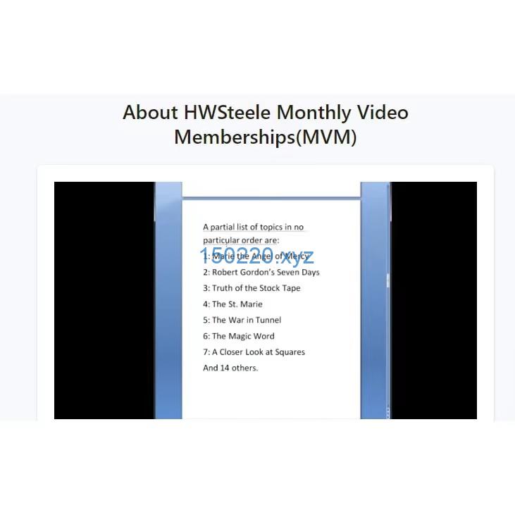 Henry W steele – Member Only Videos (Rare Videos on GANN)-TheTrendFollowing